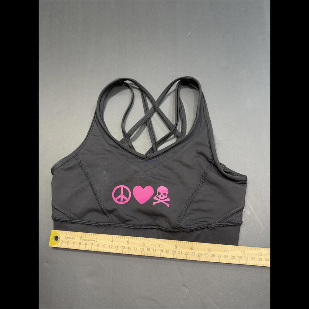 lululemon athletica Black Sports Bra with Pink Accents - Picture 2 of 8
